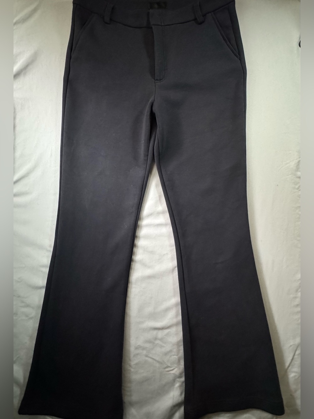 Kut from the Kloth Women's ANA Fab Ab Black Flare Pants , High Rise Stretch 12